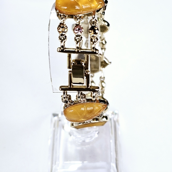 Rare Vintage Fall Colored Cabachons & Colorful Rhinestones in Gold Tone! ✨️ - Picture 4 of 8